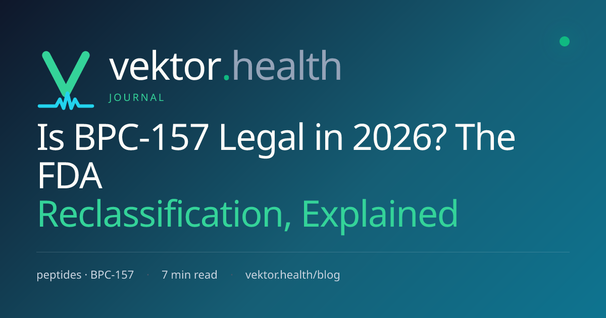 Is BPC-157 Legal in 2026? The FDA Reclassification, Explained